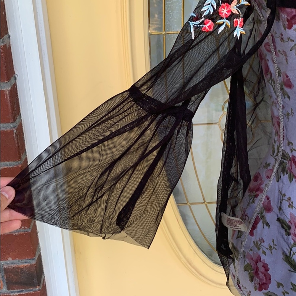Arizona Jean Co. Sheer Embroidered Blouse - Picture 6 of 12